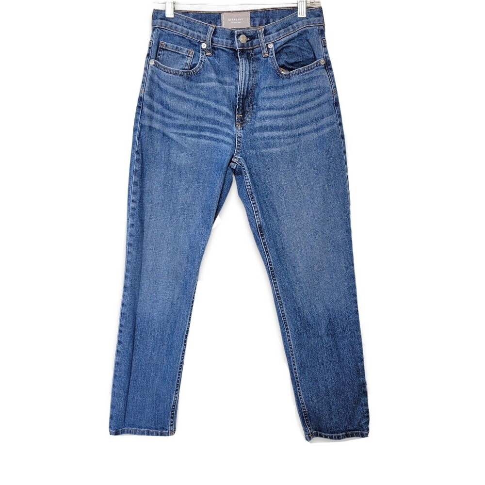 Women's Everlane The Cheeky Crop Jeans in Medium Wash Blue size 27